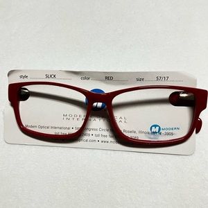 NWT Modern Slick Red Plastic Glasses